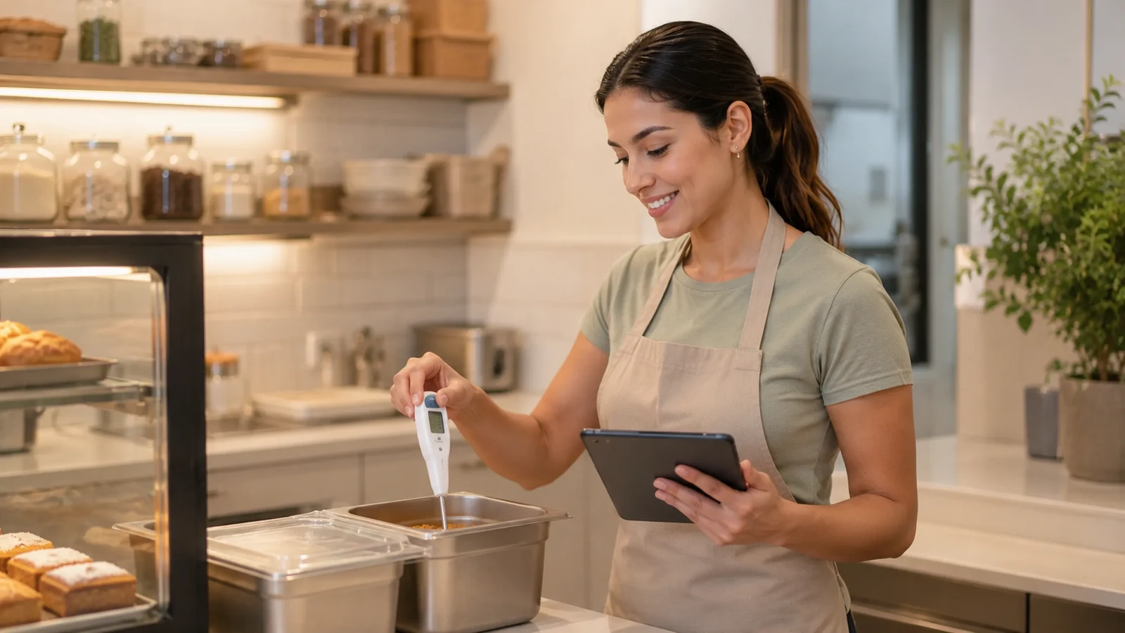 Controle de temperatura em pequeno estabelecimento de alimentos com registro em tablet